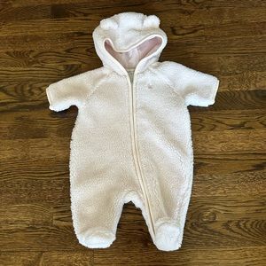 Ralph Lauren Baby Bear Ear Teddy Fleece Bunting Onesie
